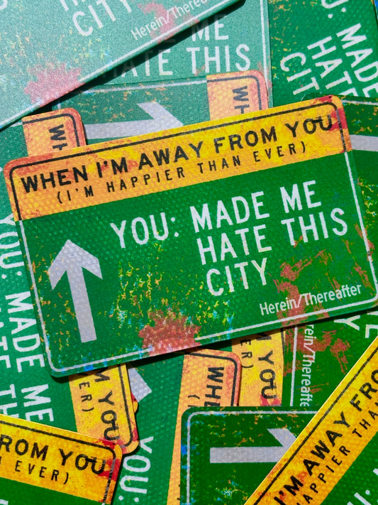 HAPPIER THAN EVER Beep Card Sticker